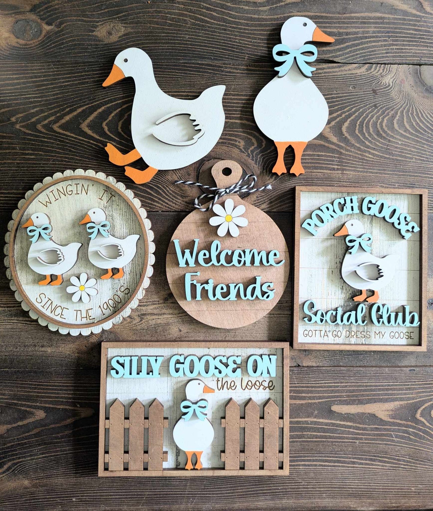 3D Tiered Tray Decor - Goose