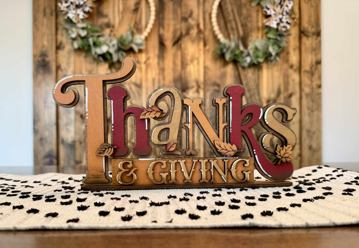 3D Standing Thanks & Giving