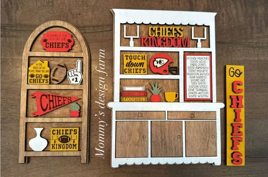 3D Chiefs Football Cabinet