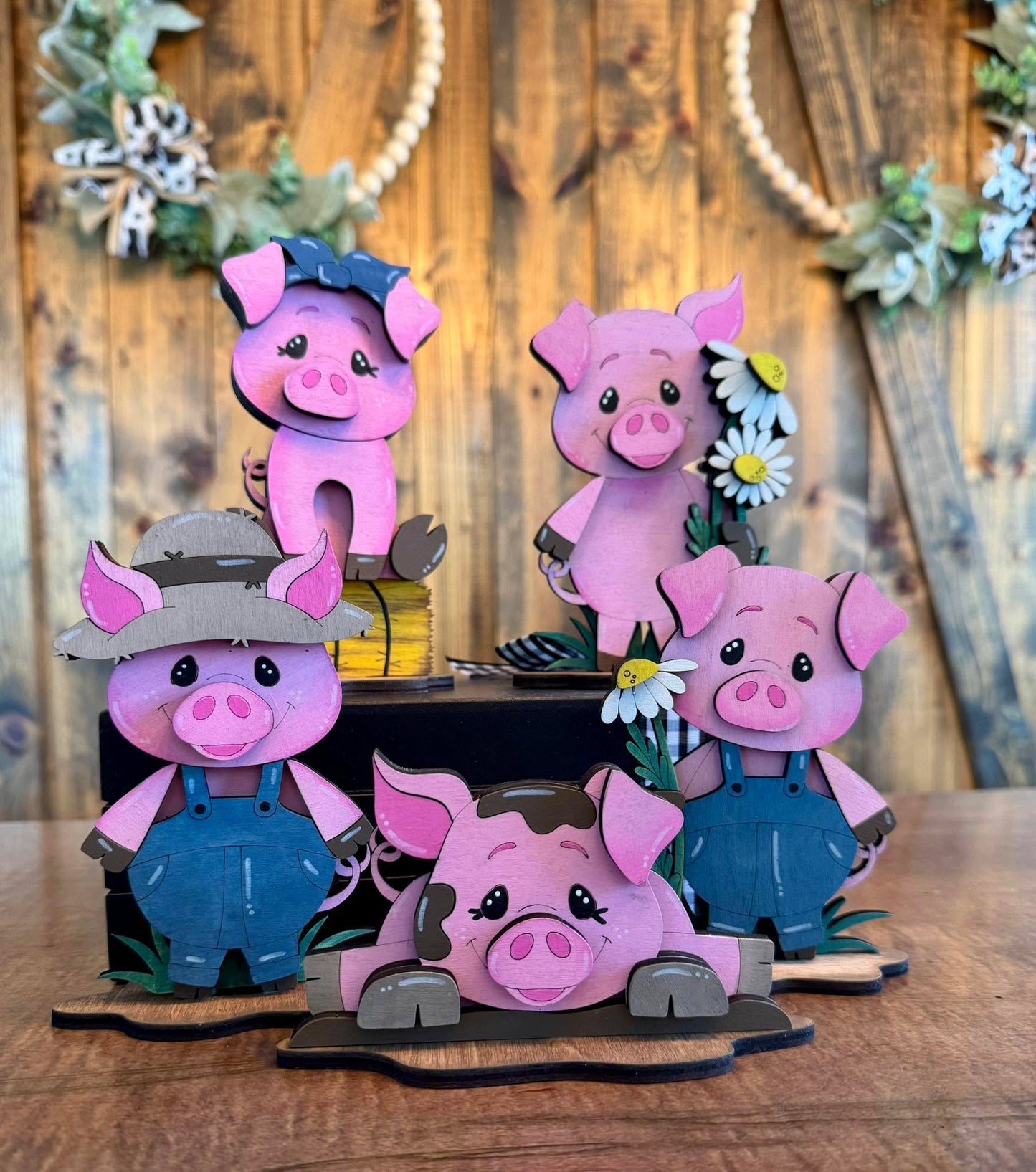 3D Standing Pigs