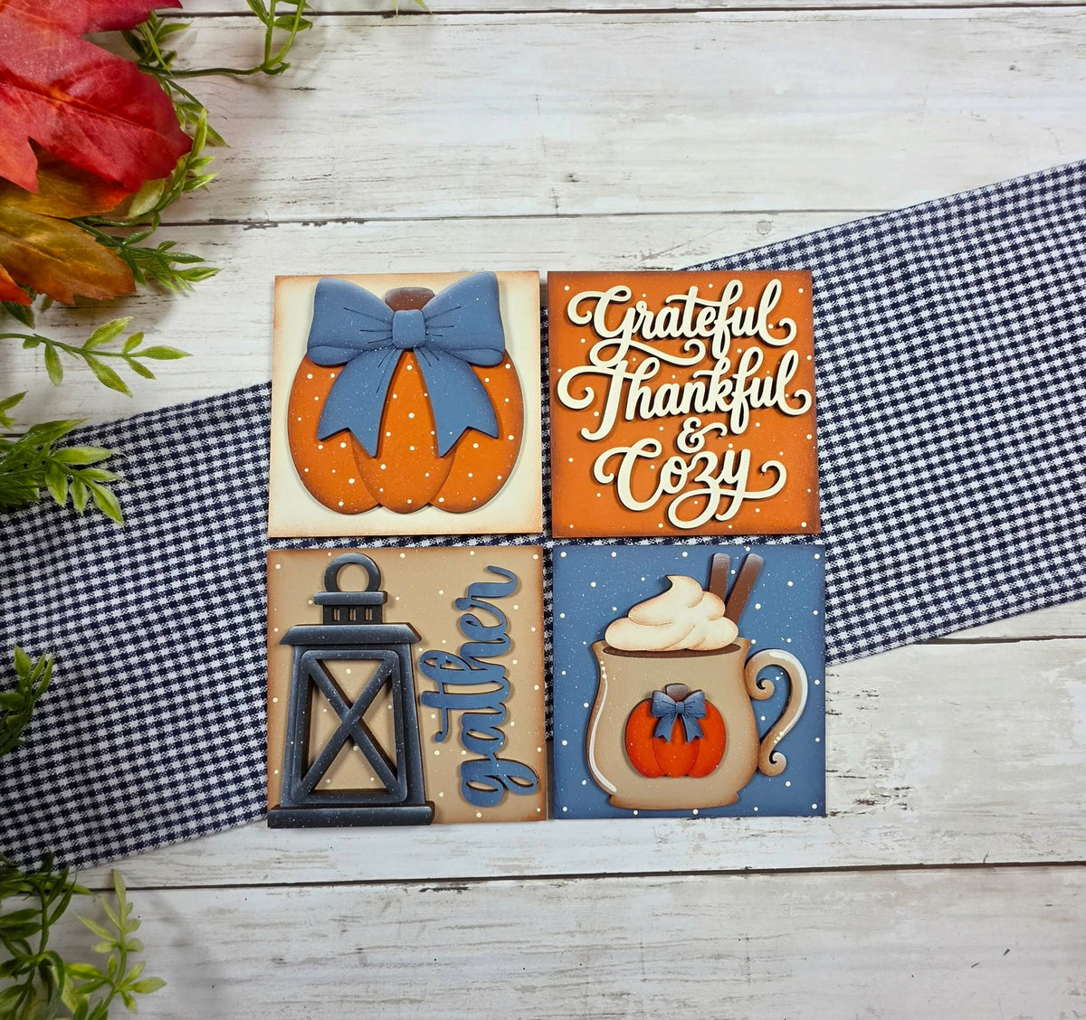 3D Interchangeable Square INSERTS ONLY - Fall and Halloween