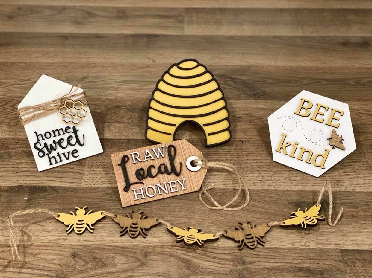 3D Tiered Tray Decor - Bee