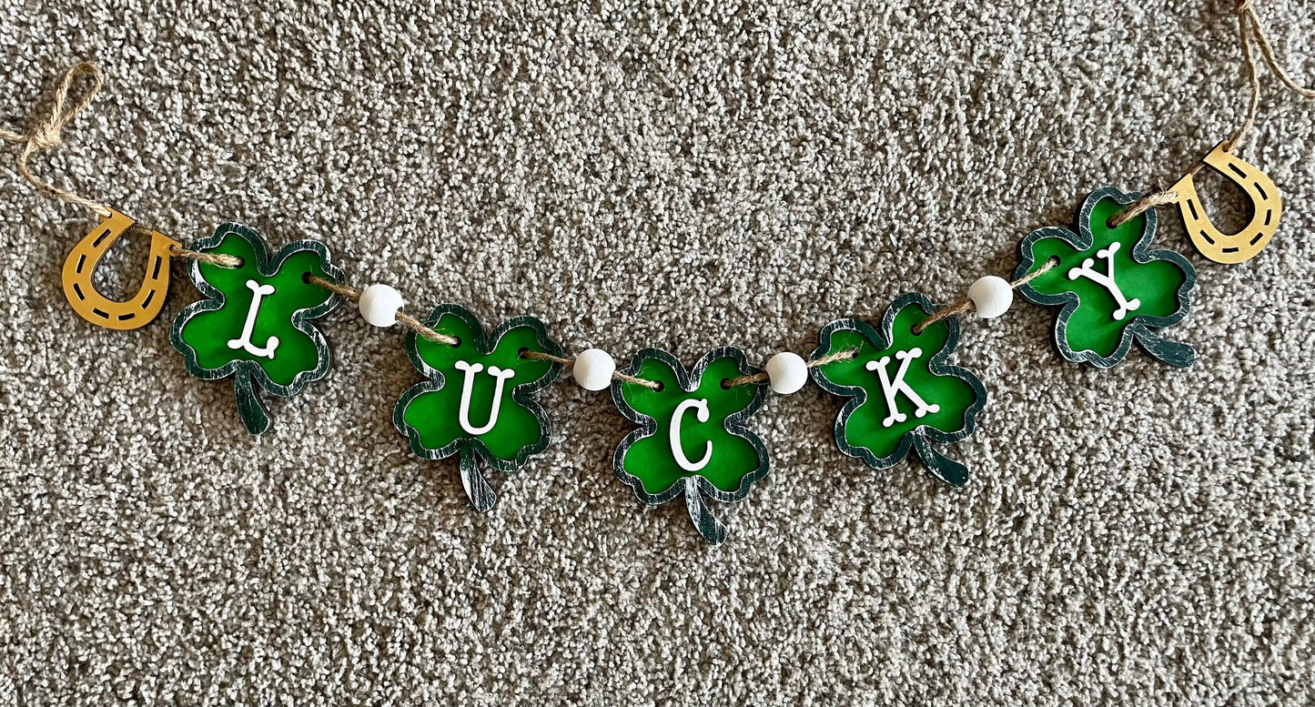 3D Banner - Lucky - St patrick's day