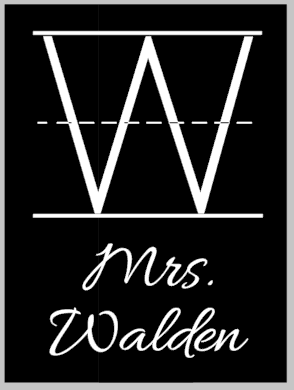 Dashed line- initial with teachers name