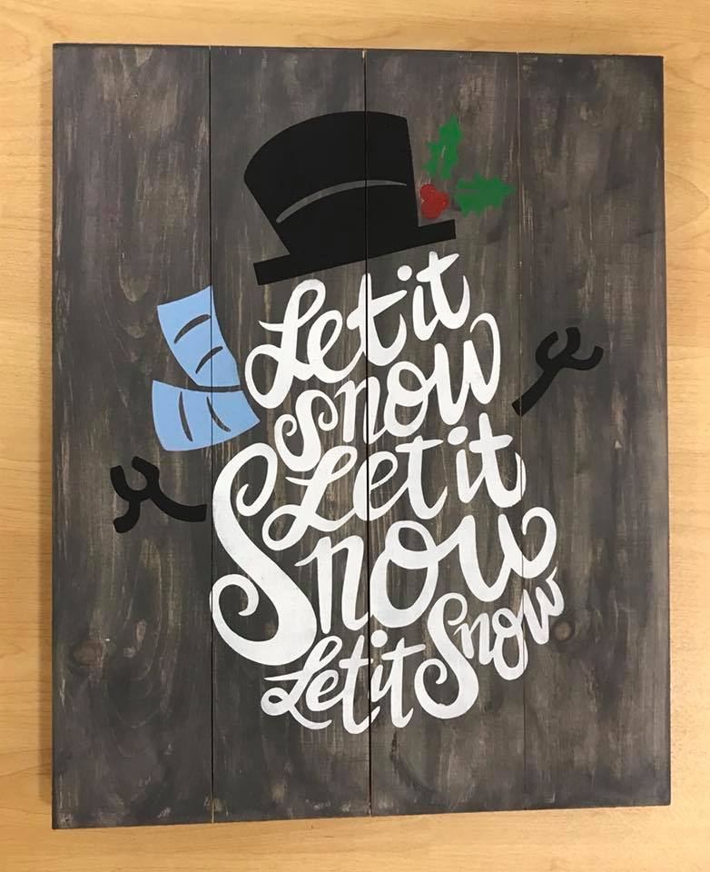 Let it Snow with words for body