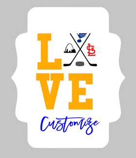 Door hanger Love STL blues/STL Cardinals