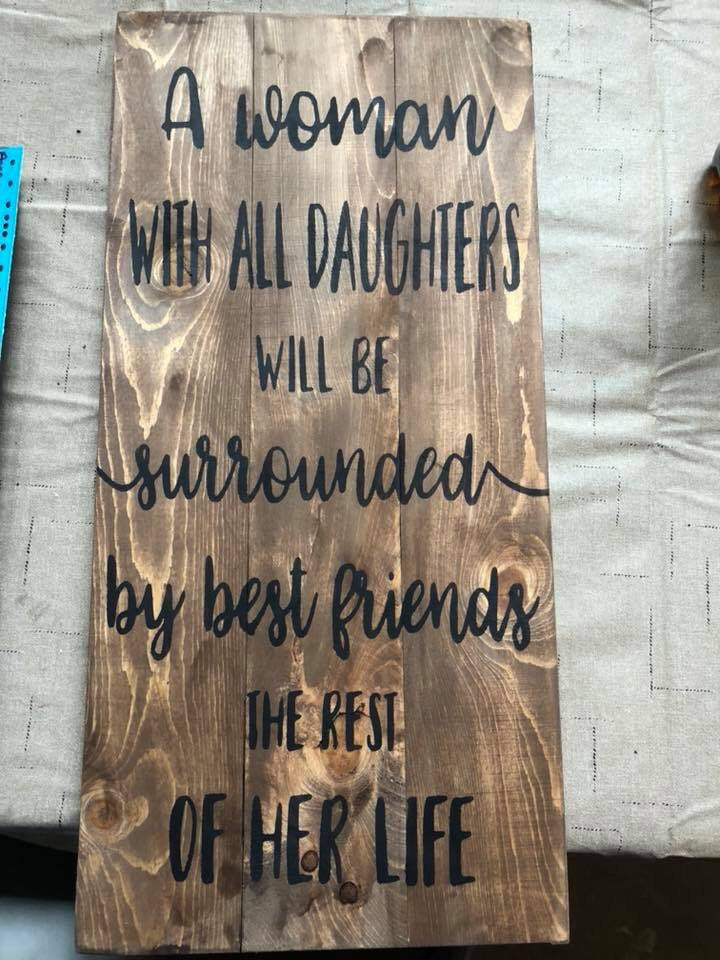 A woman with all daughters