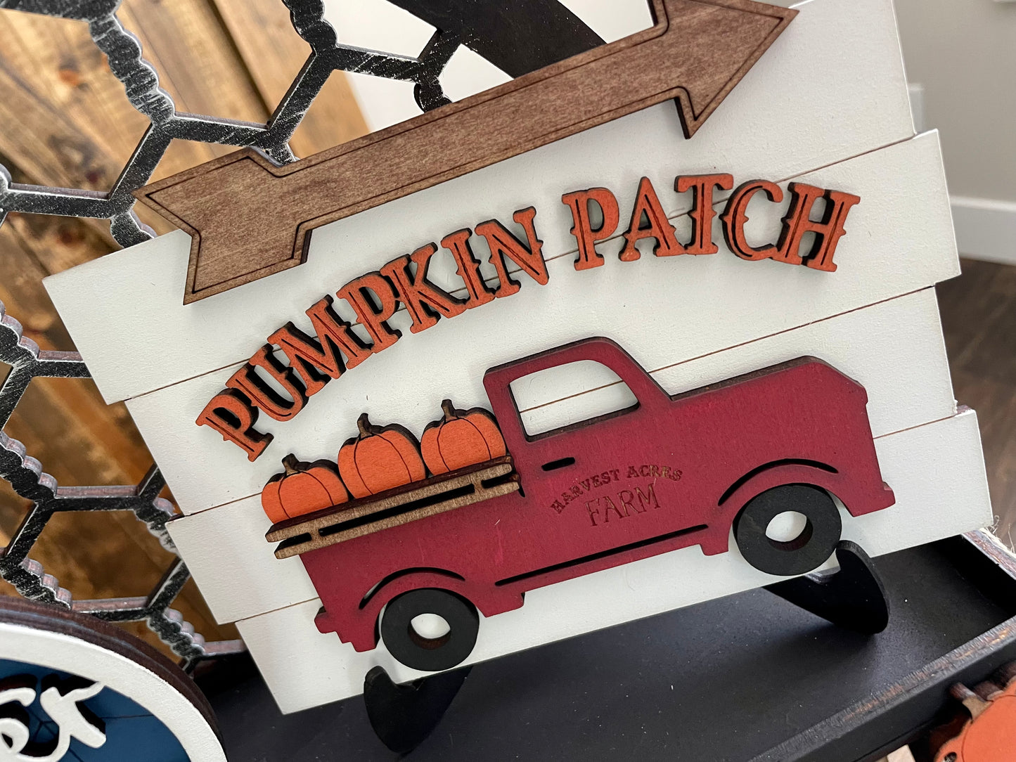 3D Tiered Tray Decor - Pumpkin