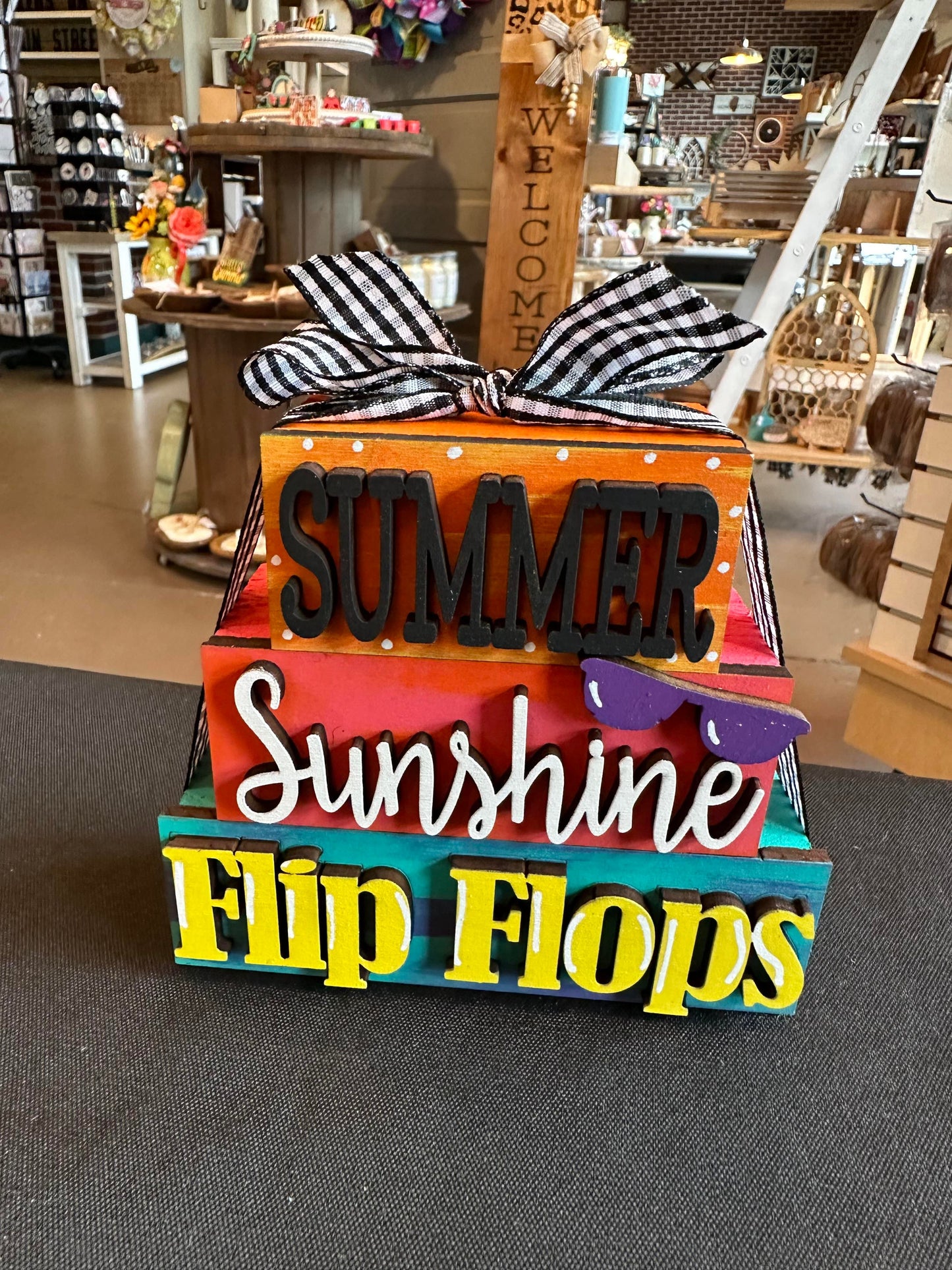 3D Boxy Book Stack - Flip Flops