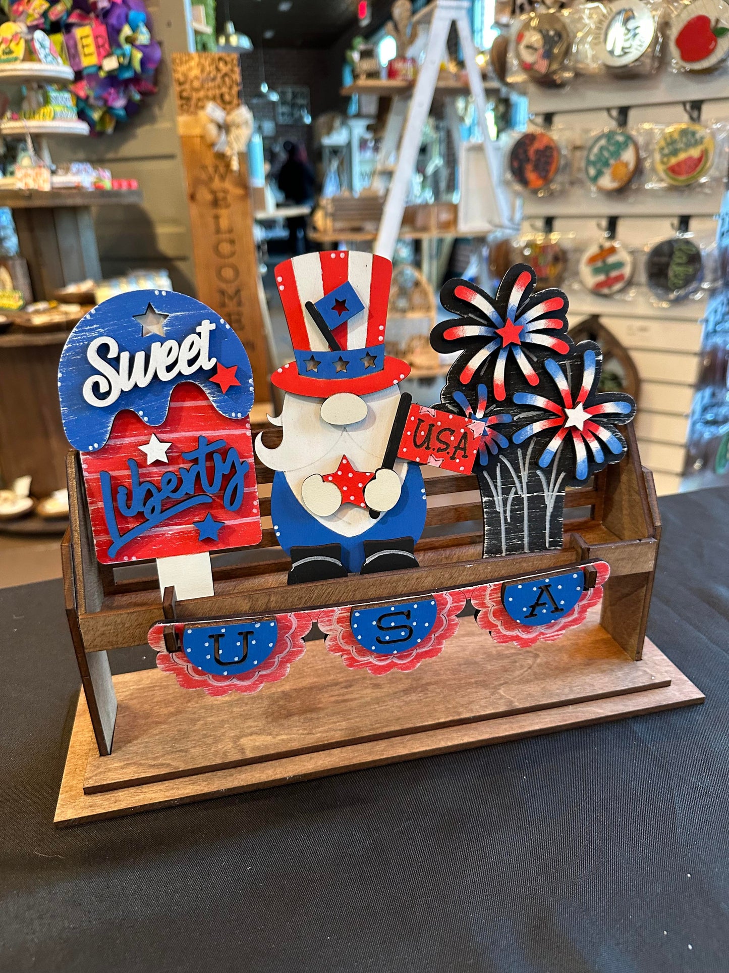 3d Interchangeable Wagon INSERTS - Summer and Patriotic