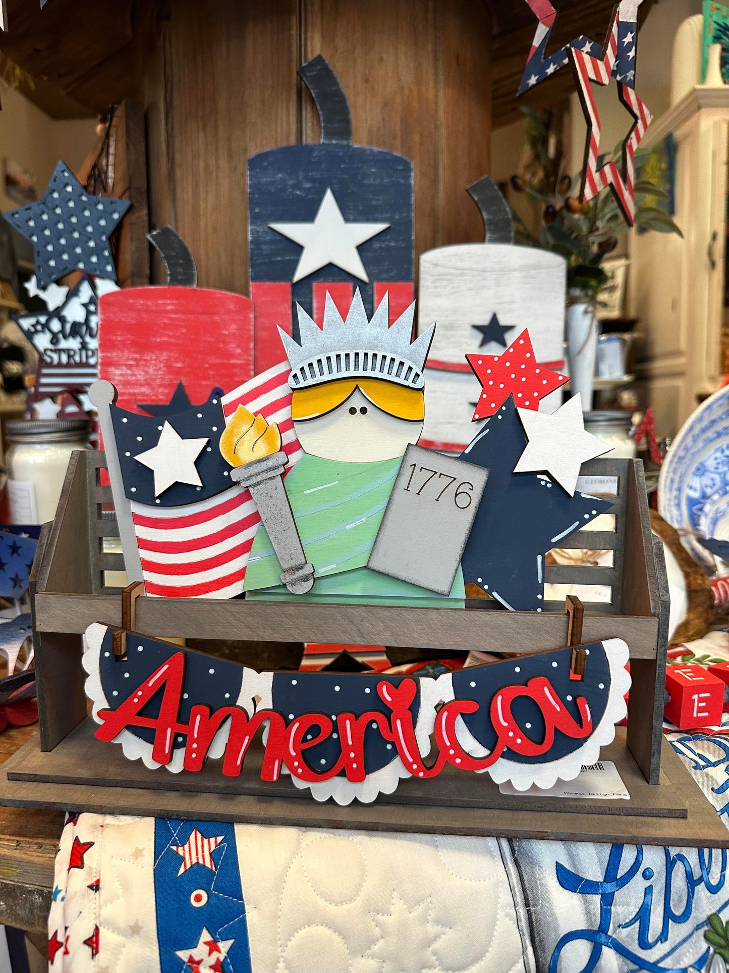 3d Interchangeable Wagon INSERTS - Summer and Patriotic