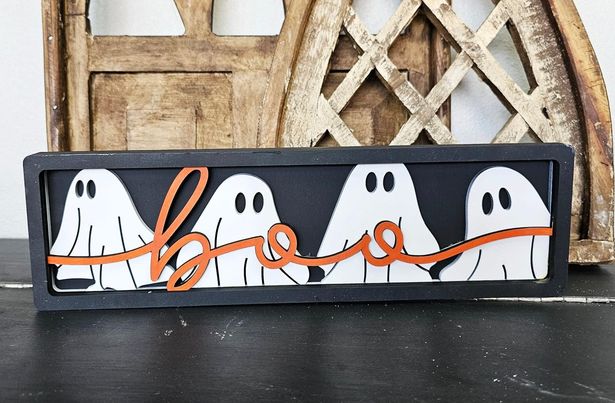 3D Framed Boo with Ghosts