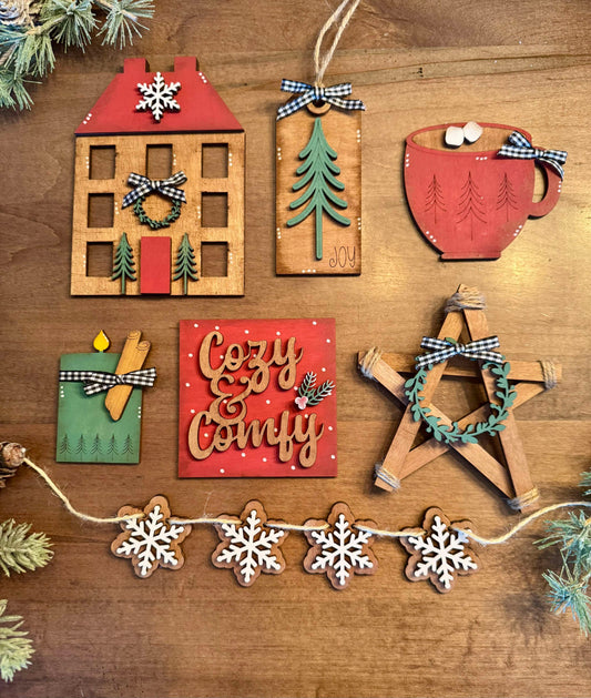 3D Tiered Tray Decor - Comfy and Cozy Christmas