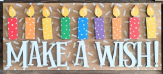 3D Interchangeable Rectangle  INSERTS ONLY - Birthday