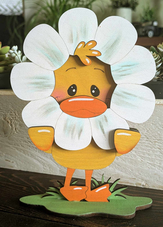 3D Standing Duck with Daisy