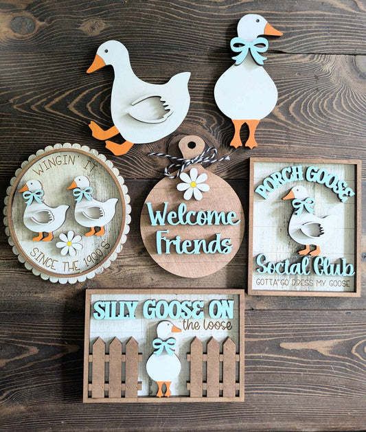 3D Tiered Tray Decor - Goose