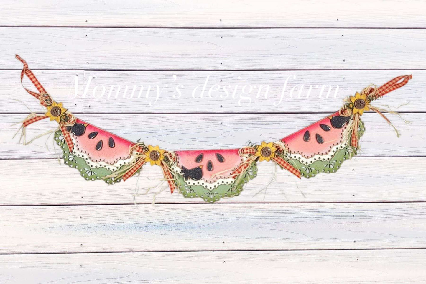 3D Banner - Vintage Watermelon Banner