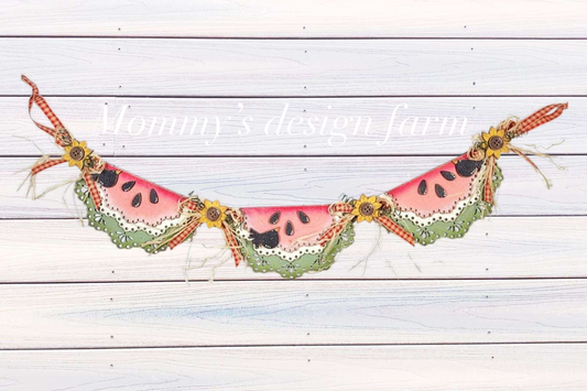 3D Banner - Vintage Watermelon Banner