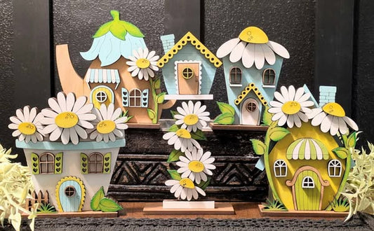 3D Standing Daisy Village