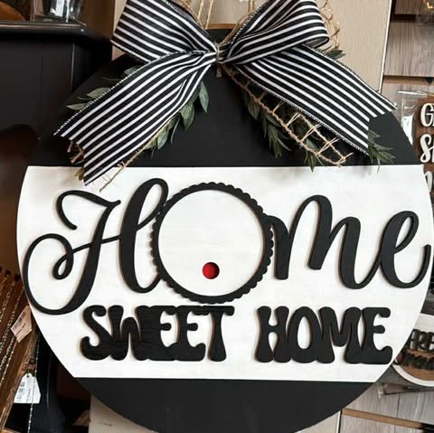 3D Interchangeable Doorhanger Home Sweet Home - Bubbly Letters BASE