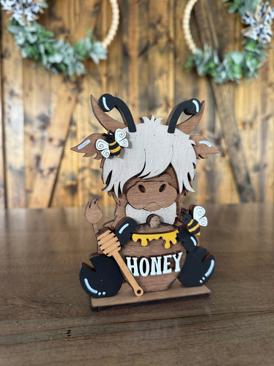 3D Standing Honey Bee Cow