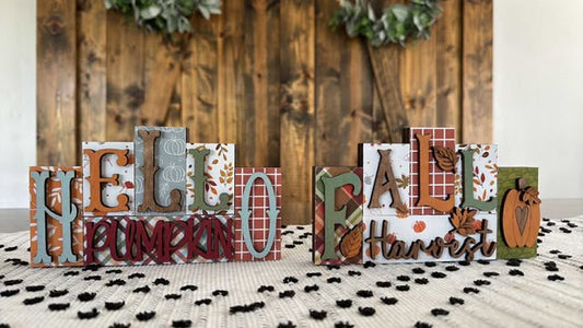 3D Standing Block Fall Displays