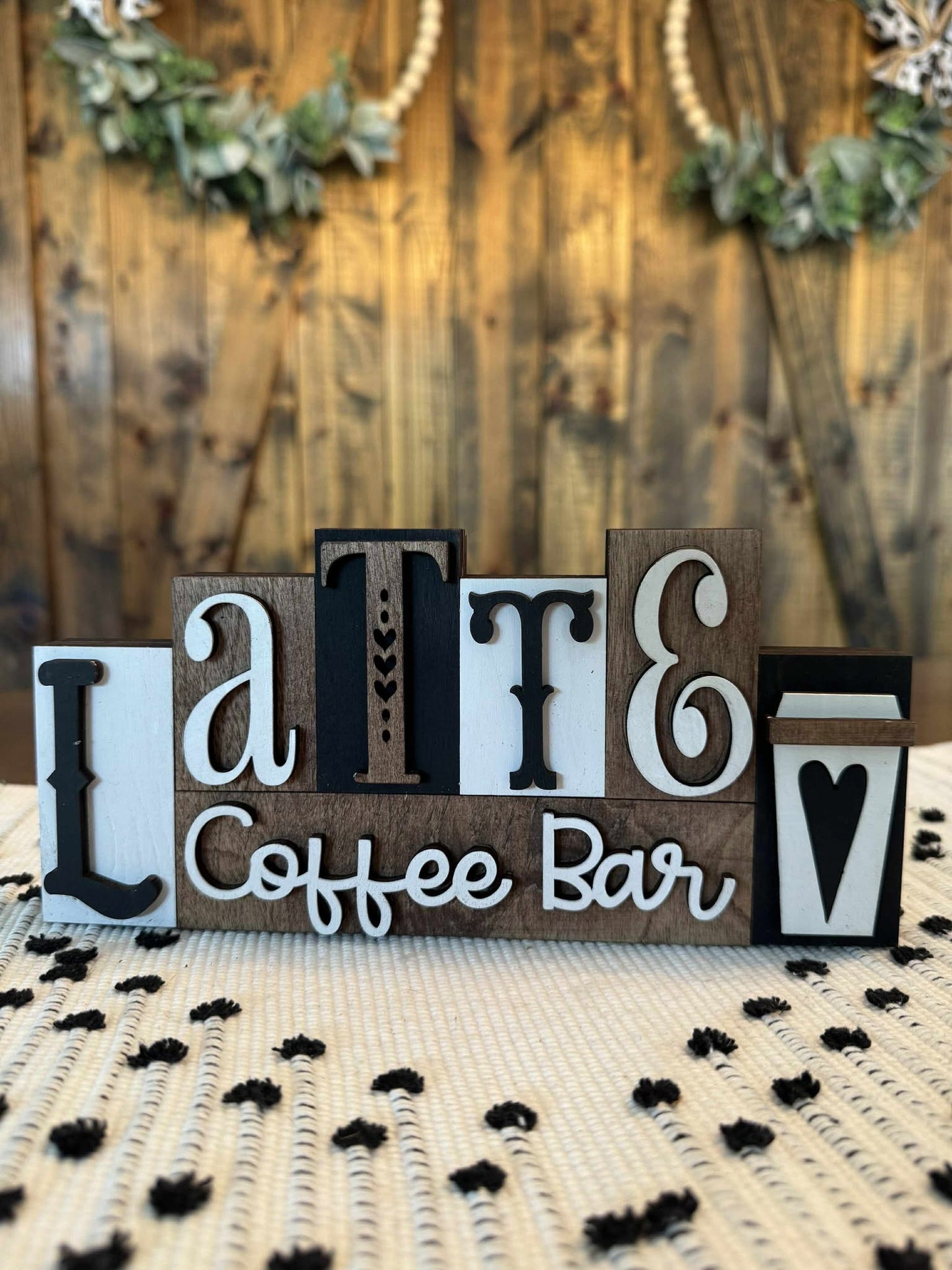 3D Standing Block Coffee Display