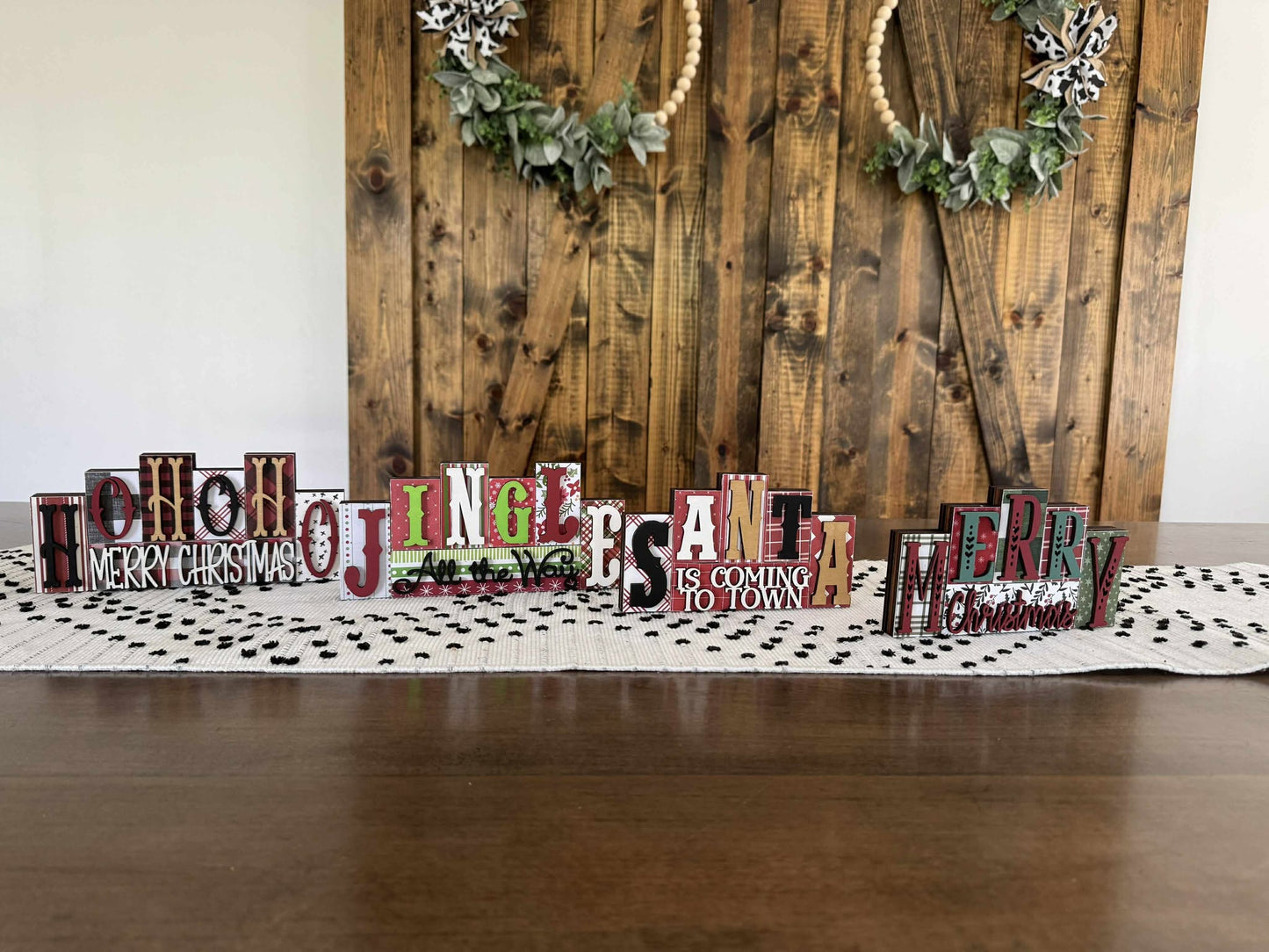 3D Standing Block Christmas Displays