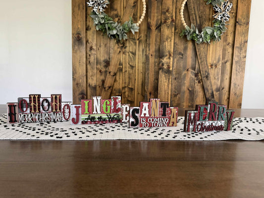 3D Standing Block Christmas Displays