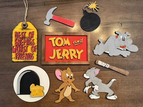 3D Tiered Tray Decor - Tom & Jerry