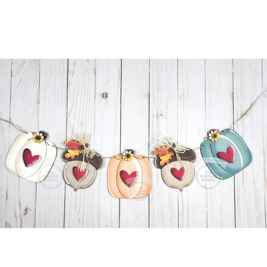 3D Banner - Pumpkins & Acorns