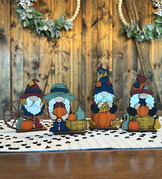 3D Fall Harvest Standing Small Gnomes