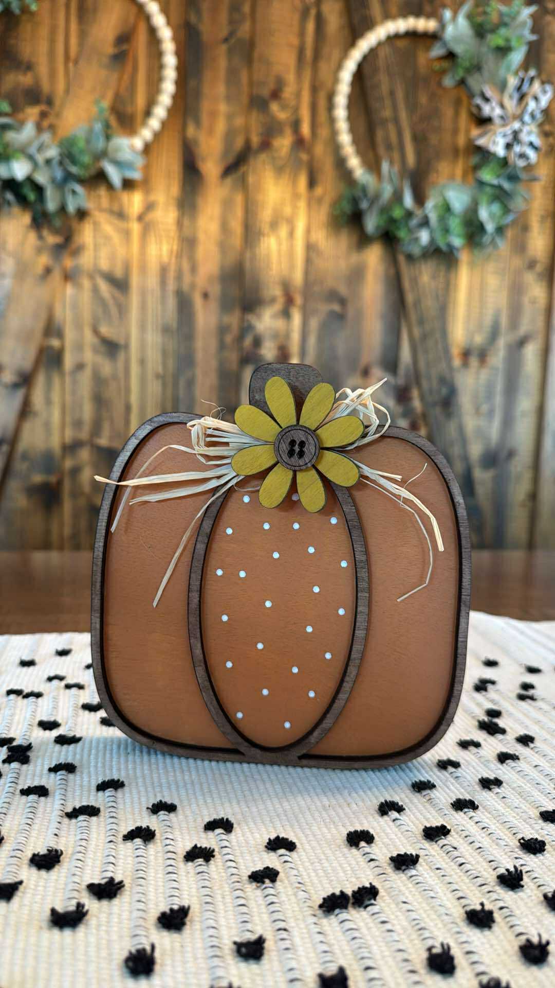 3D Fall Pumpkin Trio