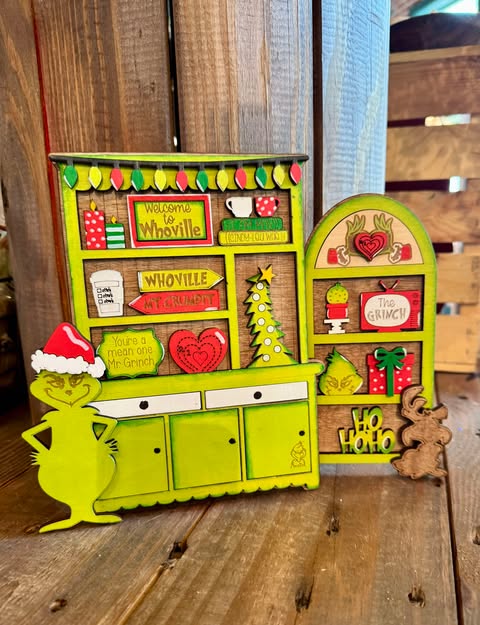 3D Grinch Cabinet