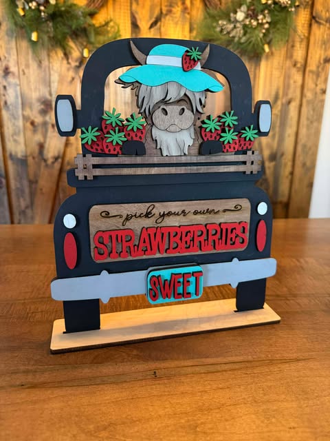 3D Interchangeable Seasonal Truck with stand INSERTS ONLY