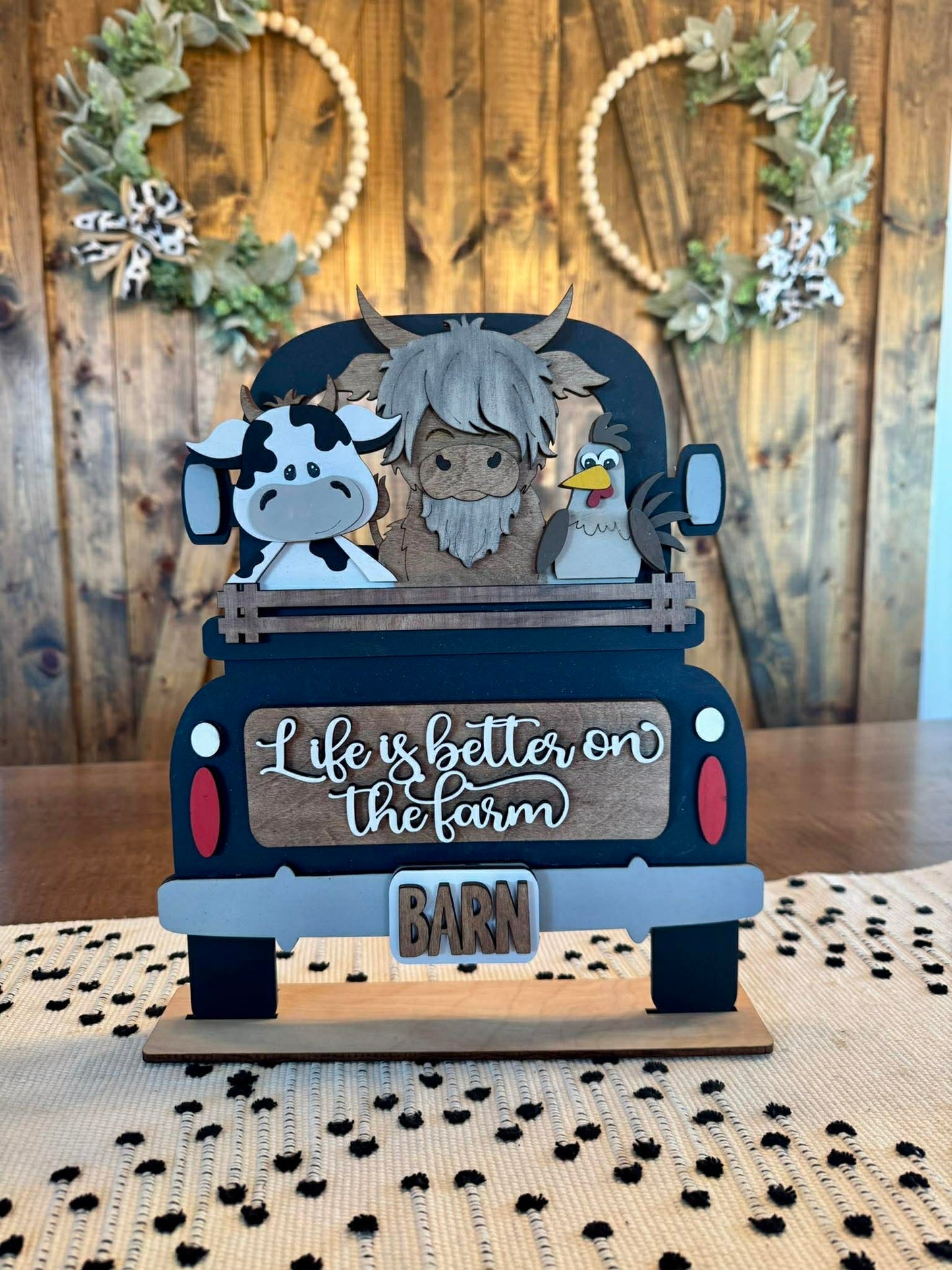 3D Interchangeable Seasonal Truck with stand INSERTS ONLY