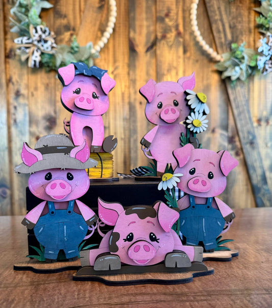 3D Standing Pigs