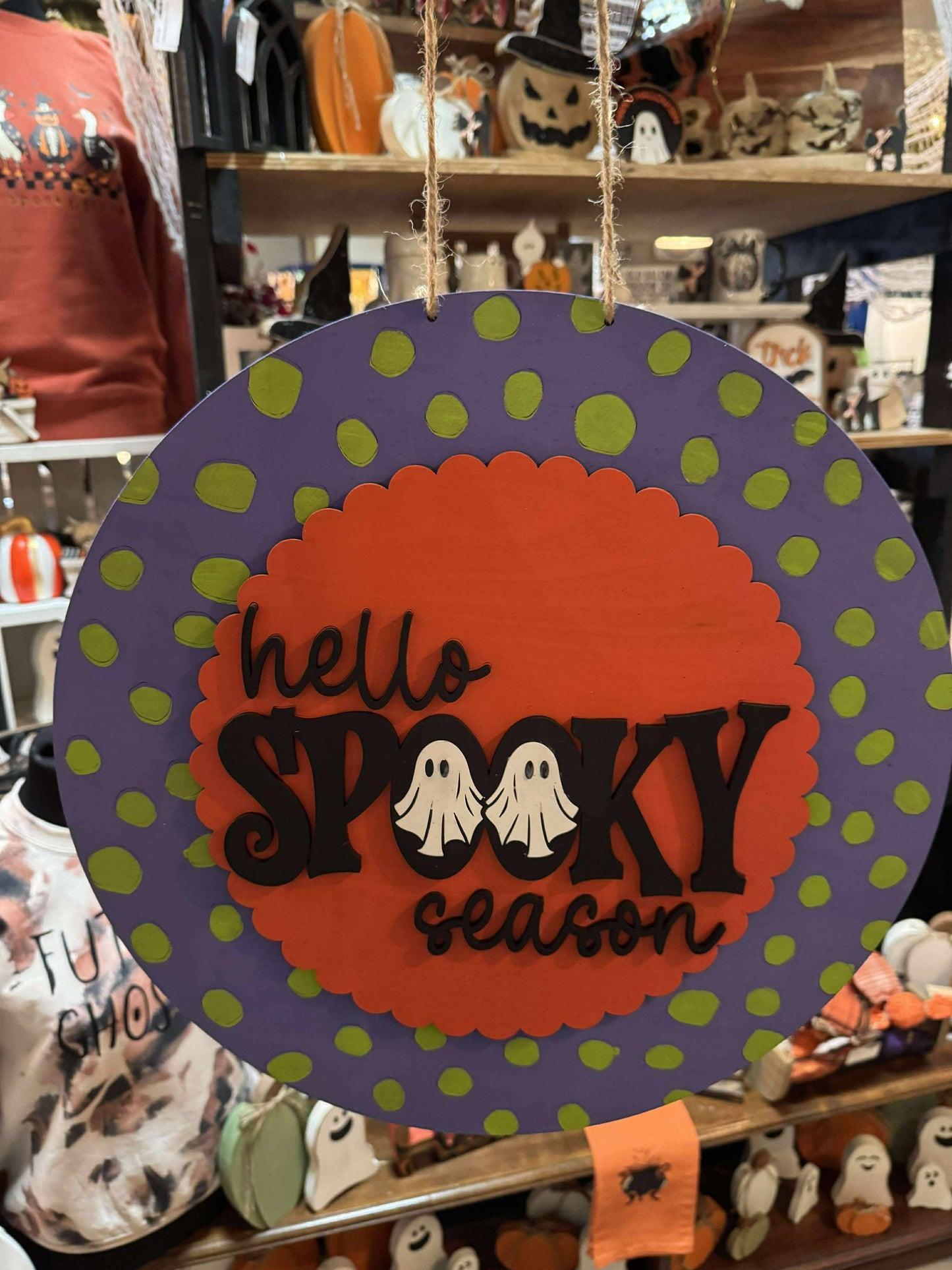 3D Door hanger Hello Spooky Season Ghost