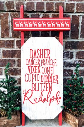 Winter Sled - Reindeer Names