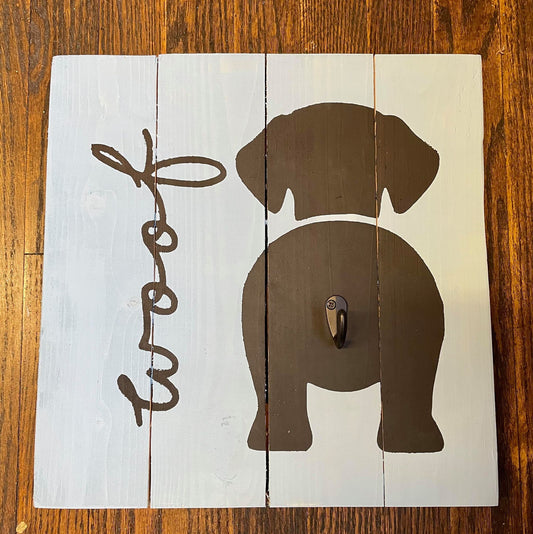 Woof with dog - dog leash holder