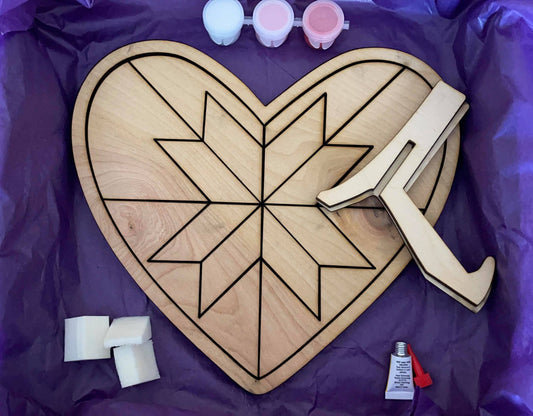 3D Barn Quilt Heart