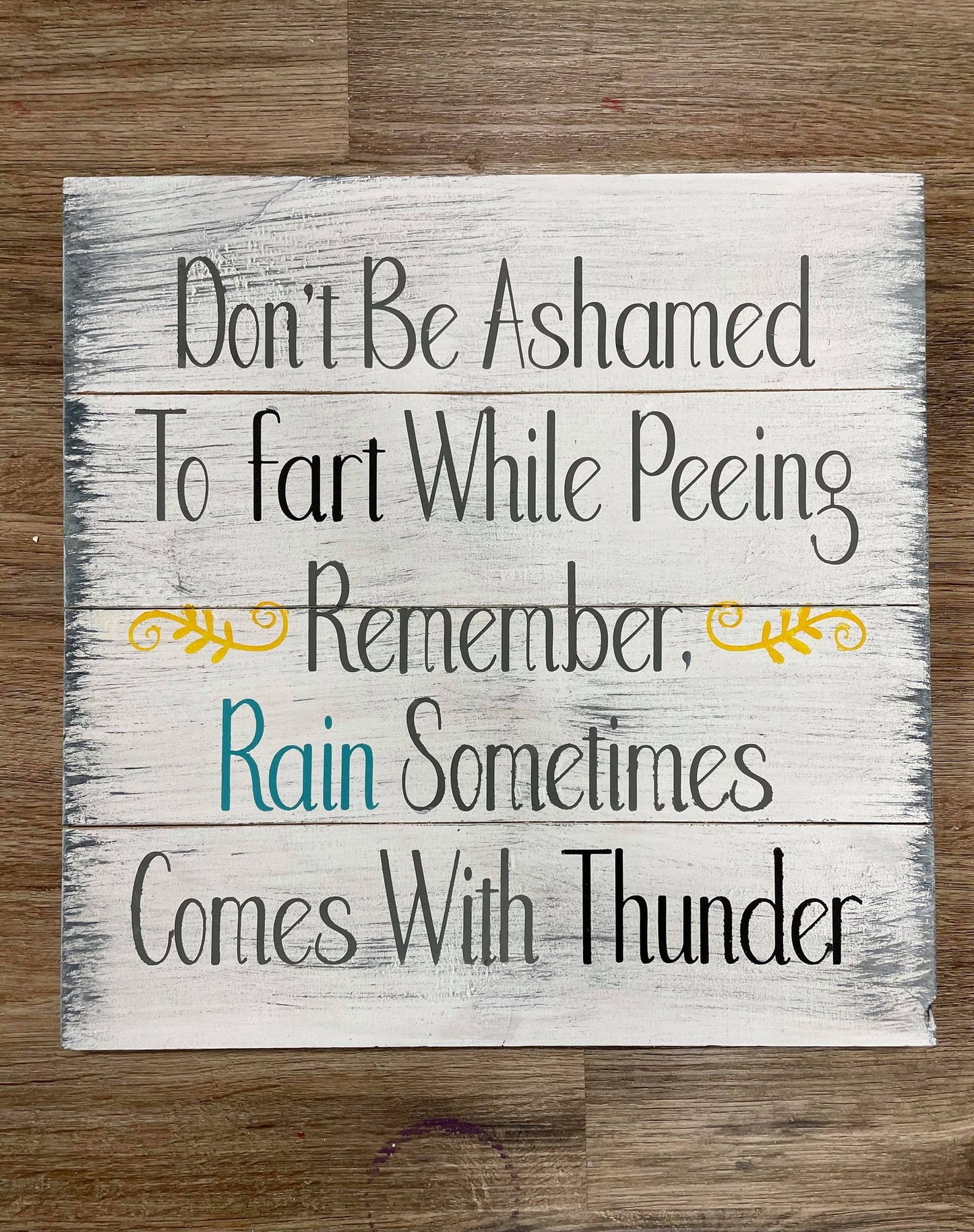 Don't be ashamed to fart while peeing