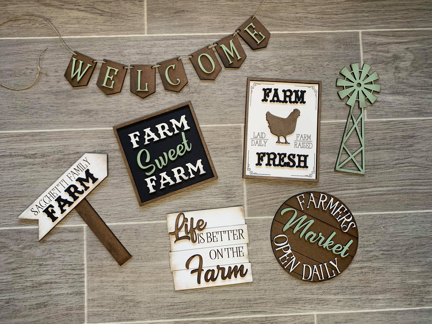 3D Tiered Tray Decor - Farmhouse