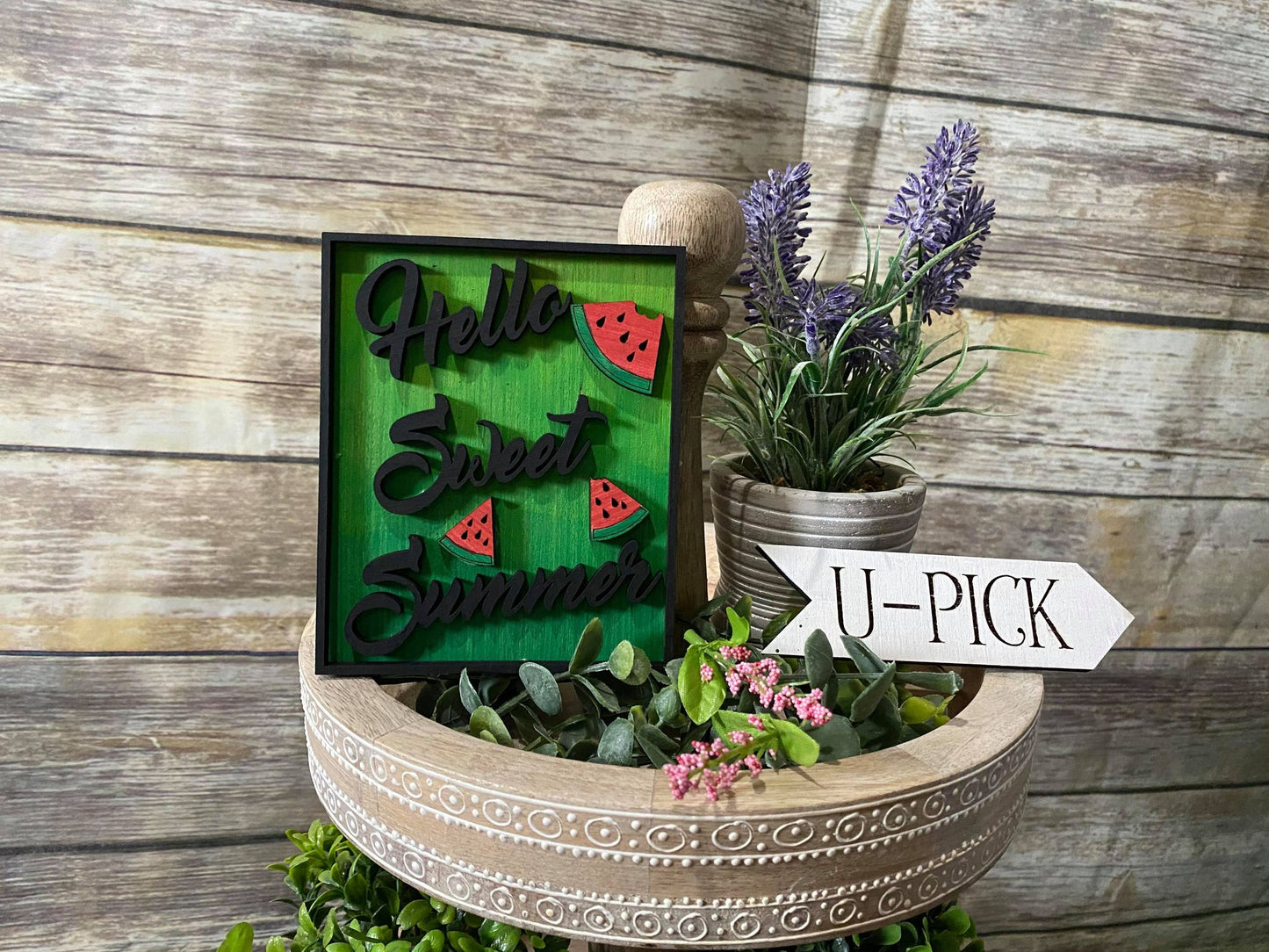 3D Tiered Tray Decor - Waterlmelon