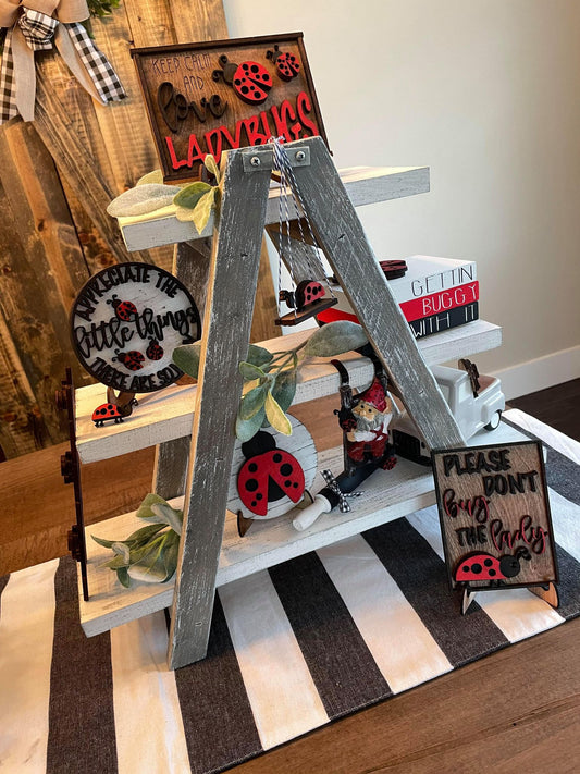 3D Tiered Tray Decor - LadyBug