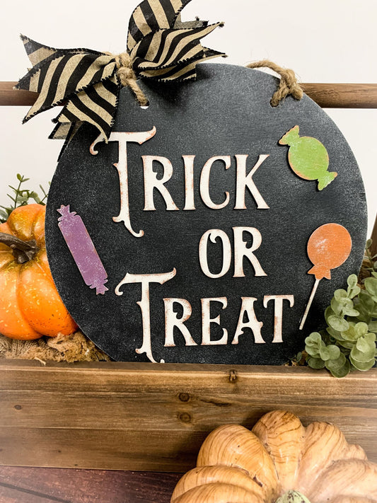 3D Door hanger Trick or Treat with Candy