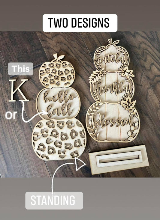 3D Stacked Pumpkins