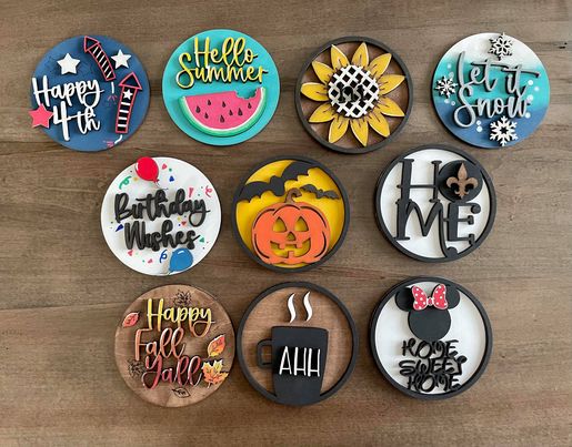 3D Interchangeable Round INSERTS - Summer