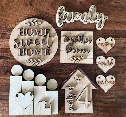 3D Tiered Tray Decor - Family