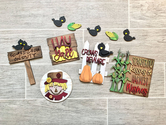 3D Tiered Tray Decor - Scarecrow